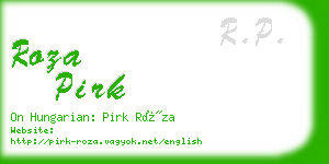 roza pirk business card